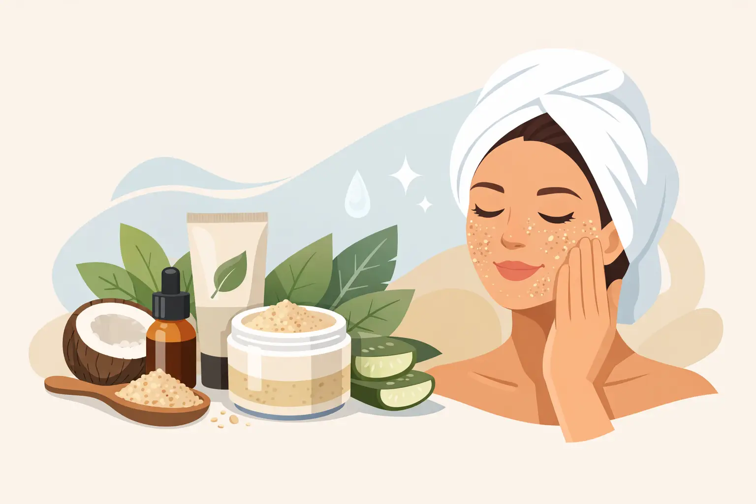 Exfoliante facial suave natural: cómo elegirlo