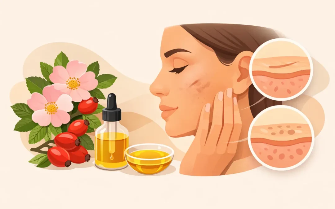 Rosa mosqueta para cicatrices y manchas