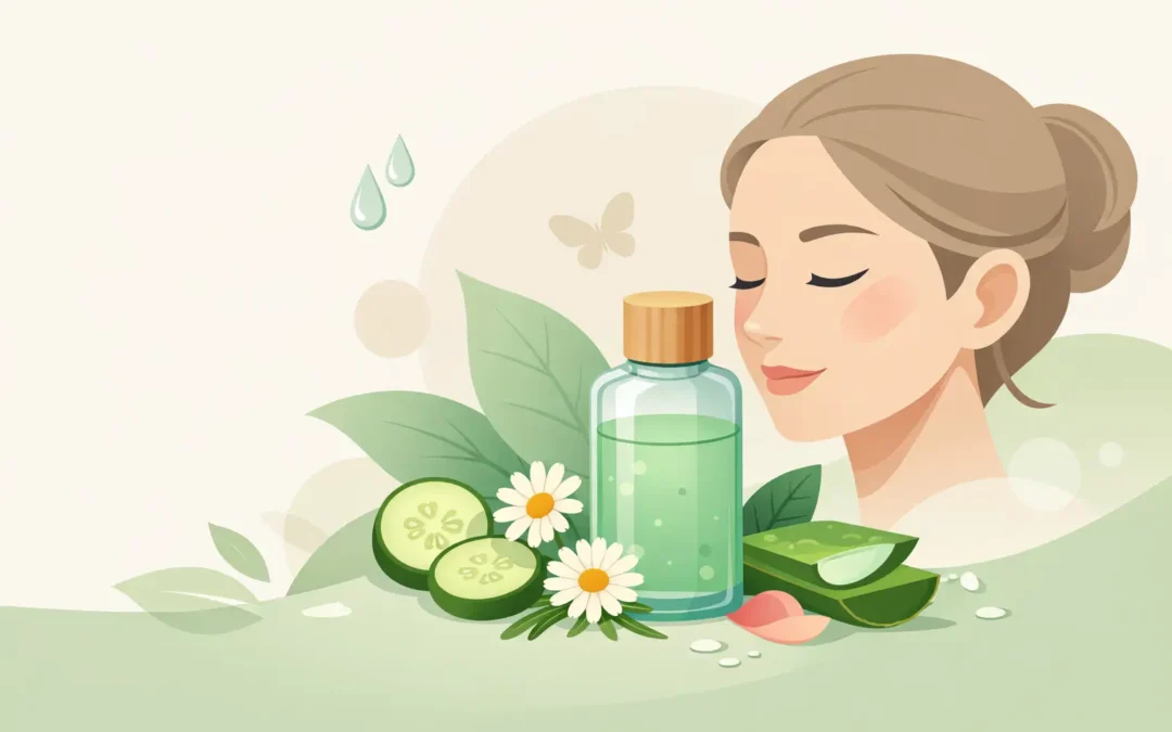 Tónico facial natural para piel sensible