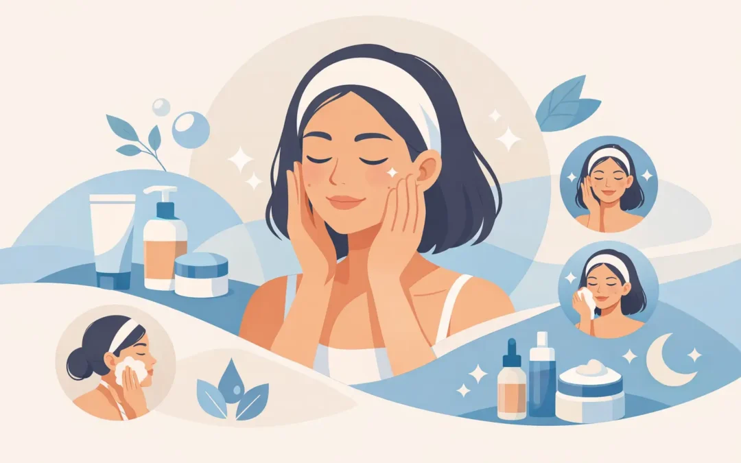 Ejemplo de rutina facial sencilla y eficaz