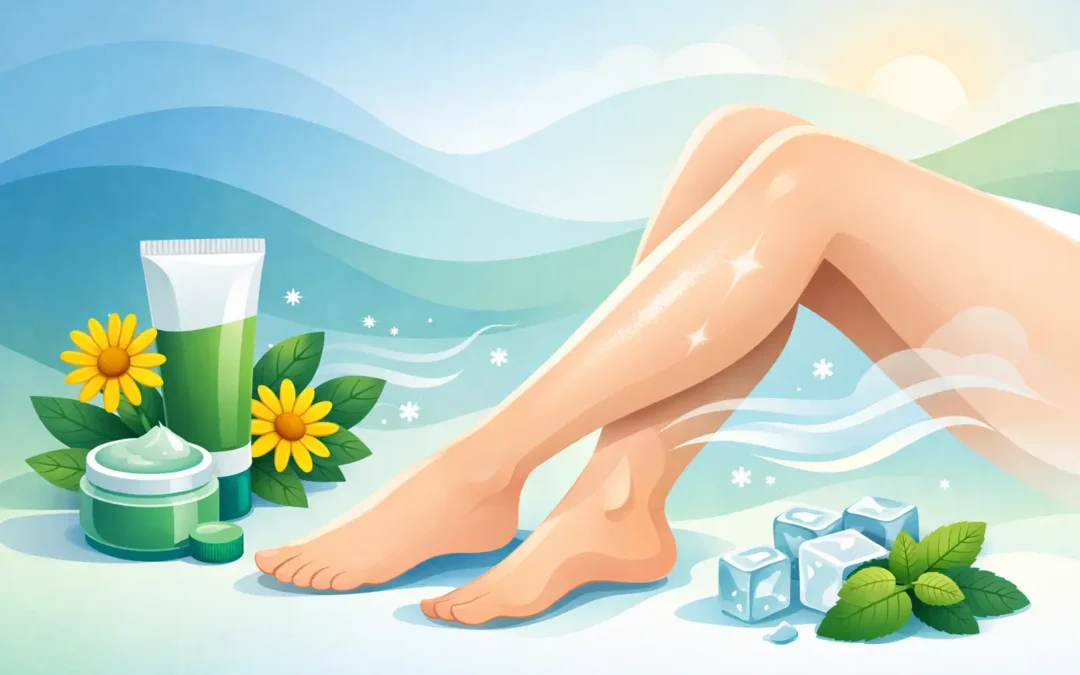 Gel de árnica y mentol para piernas cansadas