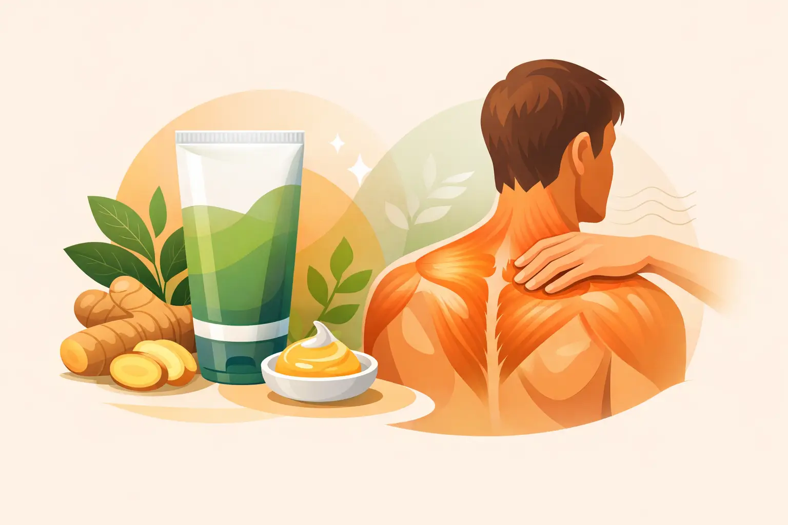 Gel de masaje con jengibre para músculos