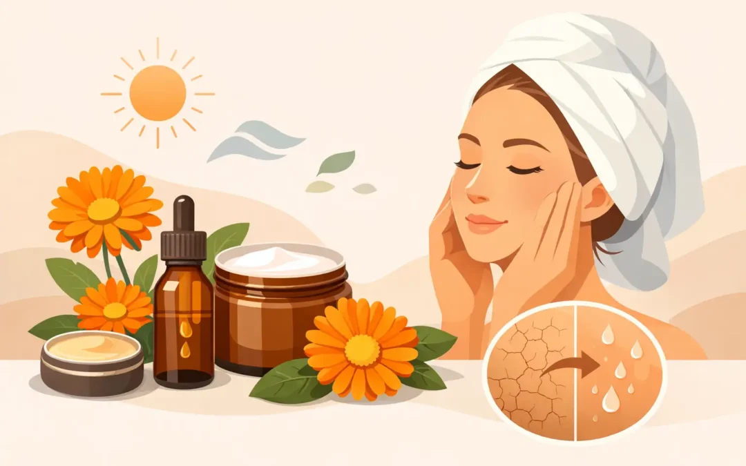 Calendula para piel seca: cuándo sí ayuda