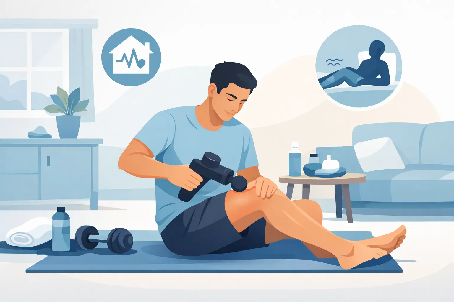 Ejemplo de recuperación muscular en casa