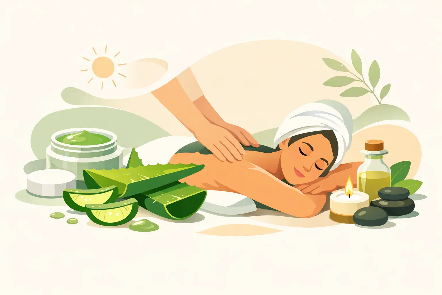 Aloe vera para masaje y recuperación diaria Aloe vera para masaje y recuperación diaria