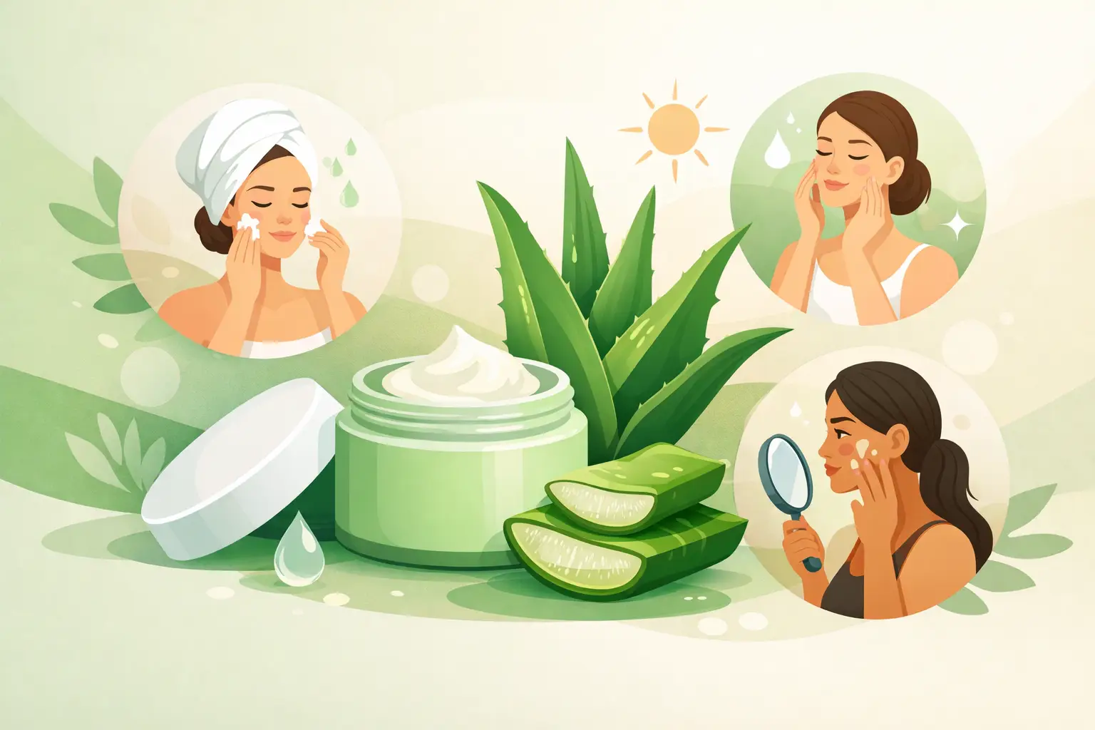 Crema facial de dia aloe para cada tipo de piel