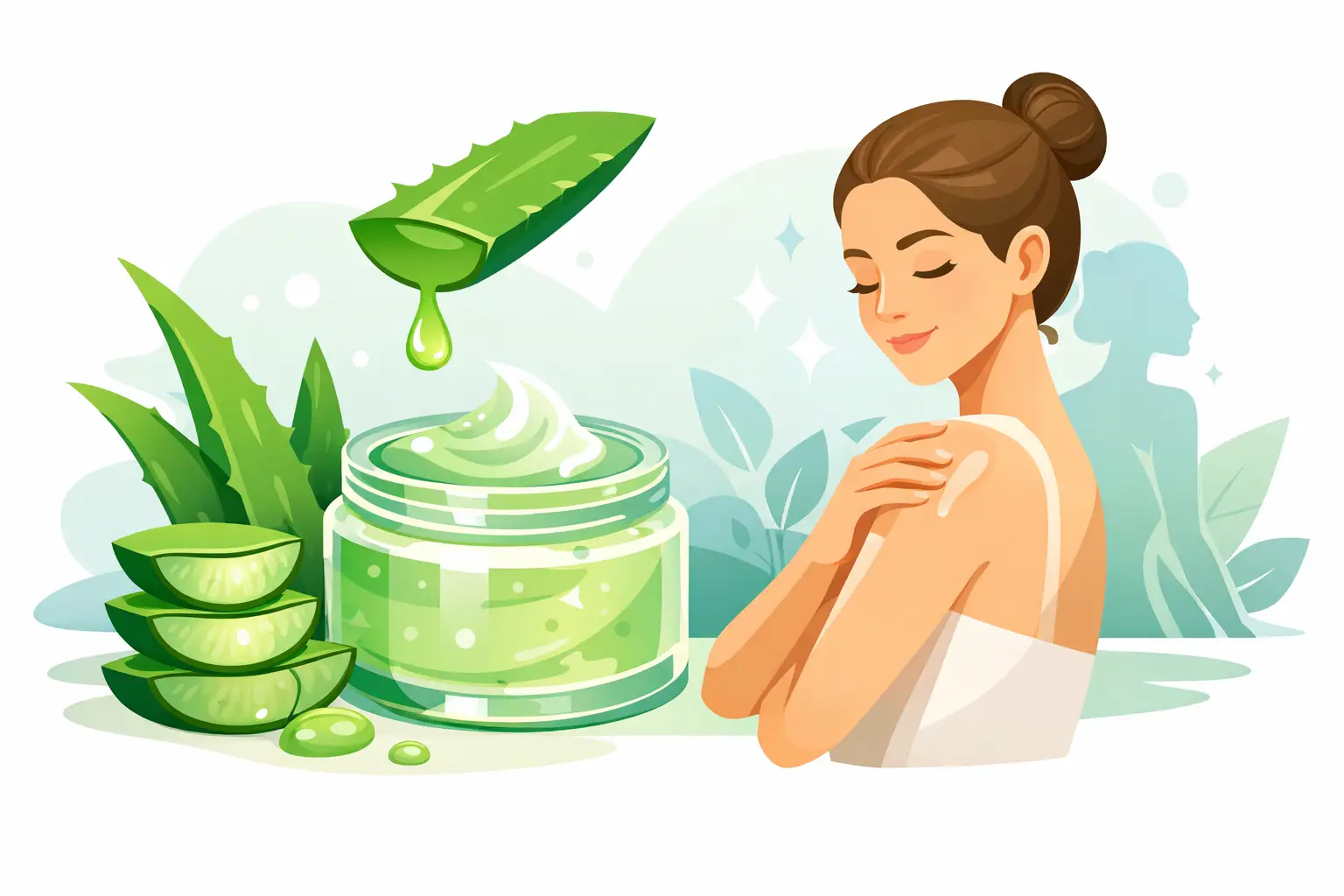 Guía de gel puro de aloe para piel y cuerpo