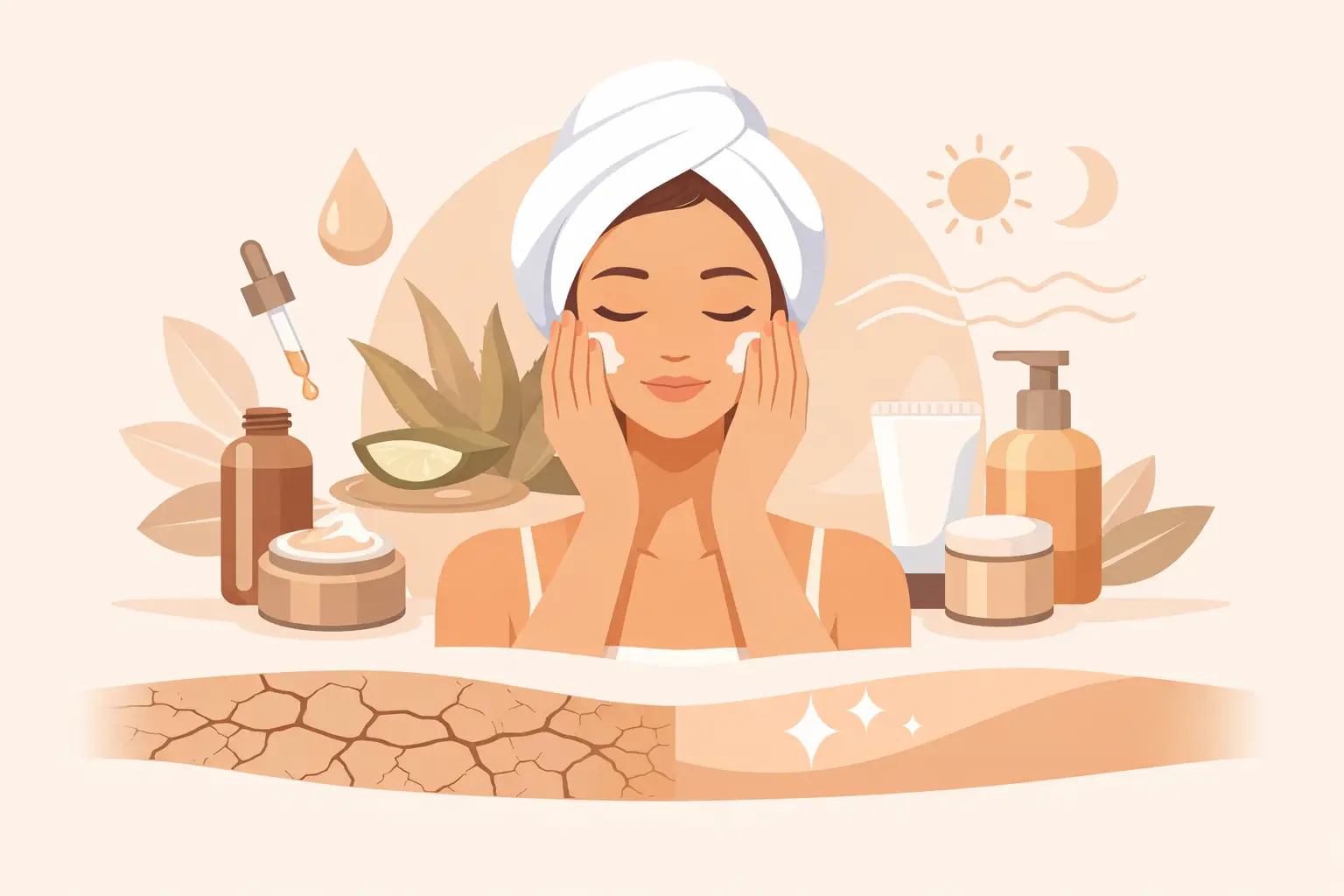 Guía de rutina facial para piel seca diaria