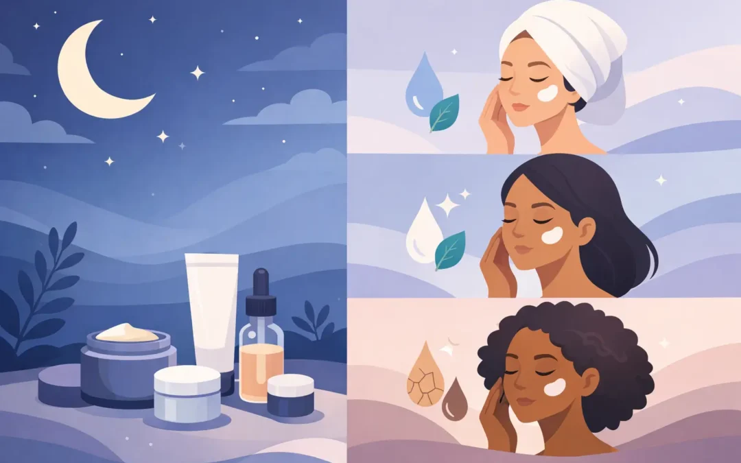 Qué crema usar por la noche según tu piel