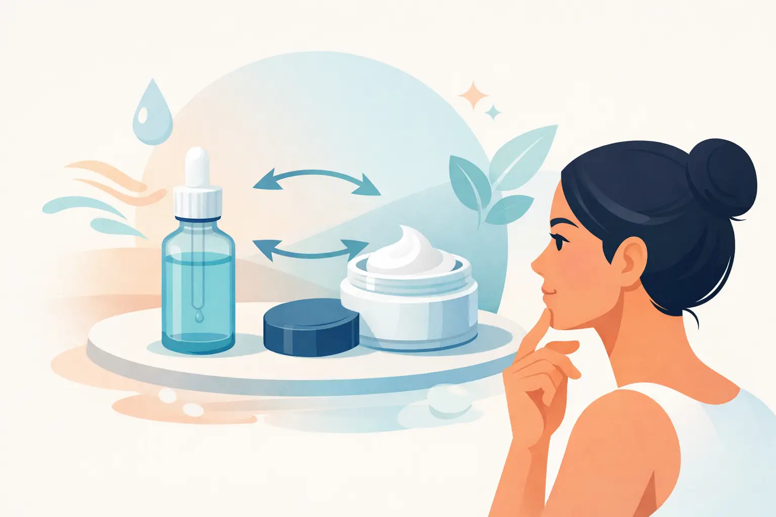 ¿Qué va primero, sérum o crema en la rutina?