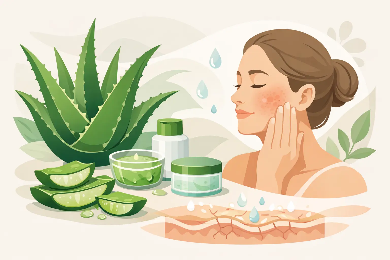 Aloe para irritación en piel sensible y seca