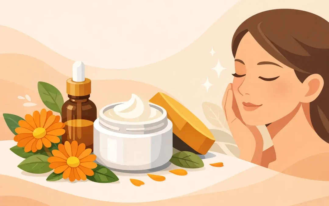 Review de crema facial de caléndula para piel sensible
